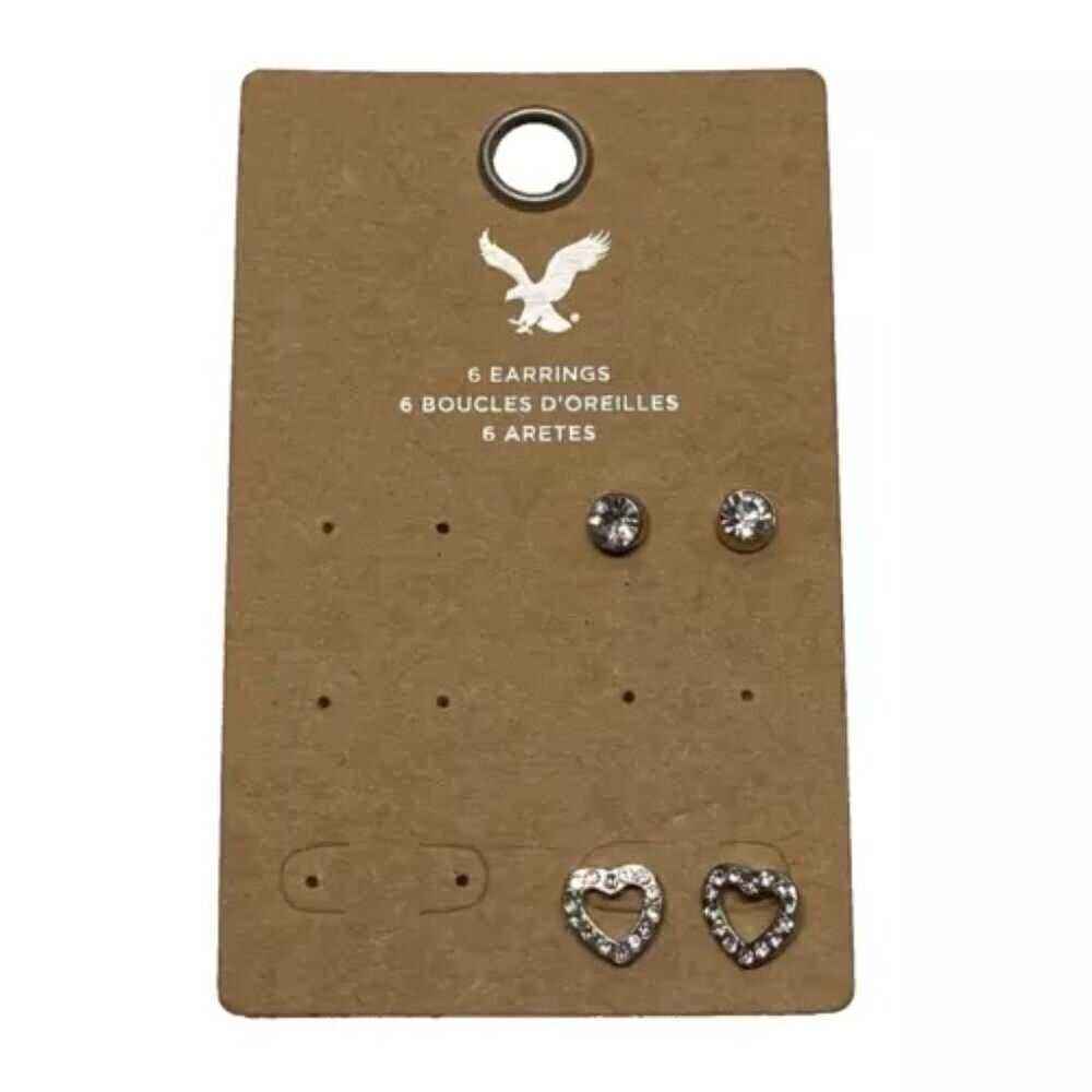 American Eagle Outfitters Earrings AEO Stud‎ Earring Sets 2 Pairs Hearts Studs